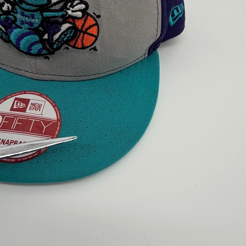 Charlotte Hornets New Era Hat Men OS Purple Hardwood Classics Snapback Cap Flaws